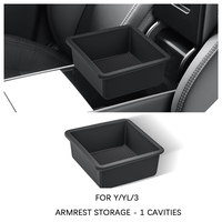 Boîte de rangement pour console centrale en ABS floqué pour Tesla Model 3 Highland Y Juniper, accessoires de rangement, kit intérieur