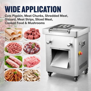 Nueva Máquina Cortadora <span class=keywords><strong>de</strong></span> Carne Comercial <span class=keywords><strong>de</strong></span> Alta Potencia 220V, Totalmente Automática, Grosor Ajustable, para Cortar, Triturar y Picar Carne Fresca Fácilmente - Product Image 2