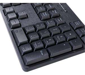 Teclado de Membrana para Oficina, Negocios, 104 Teclas, Cableado, Totalmente Negro, USB, Teclas Multimedia - Product Image 3