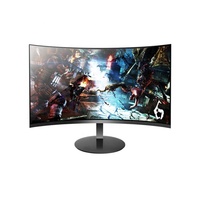 Monitor Komputer LED 24 Inci 75Hz 1K 1920*1080 Layar Lengkung Tanpa Bingkai Lebar untuk Gaming PC, Penjualan Langsung Pabrik