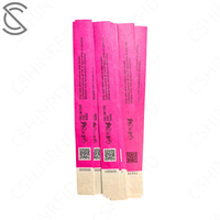 Pulsera de Papel Desechable Programable NFC RFID DuPont, No Removible, ISO 15693 13.56MHz para 1K, Impermeable para Eventos