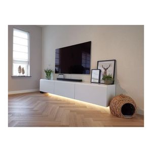 ACE Support de téléviseur moderne Ensemble de tables basses Meuble mural de salon Meuble <span class=keywords><strong>TV</strong></span> moderne en bois massif - Product Image 6