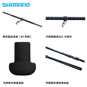 Canne à pêche en mer Bulls Eye Limited, 2 brins, action moyenne rapide, pour jigging au bar, guides SIC, utilisation en rivière - Product Image 3