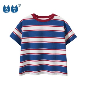 Qualité <span class=keywords><strong>Mode</strong></span> Coton Peigné Garçon Enfants D'été O-cou Vêtements À Manches Courtes - Product Image 2