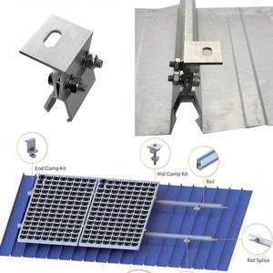 Support de fixation <span class=keywords><strong>solaire</strong></span> réglable à grand angle en aluminium anodisé 6005 T5 <span class=keywords><strong>pour</strong></span> panneaux photovoltaïques sur toits en tôle - Product Image 5