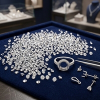 Starsgem Mozanit Yuvarlak Şekil Parlak 2.0mm 5ct/torba Toptan Fiyat DEF berrak Beyaz Gevşek Mozanit Taşı Takı İçin