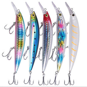 Beizheng duro sumergido Minnow plomo señuelo láser cebo rápido carpa atrayendo ABS cebo falso tres anzuelos Negro bajo objetivo especie - Product Image 1