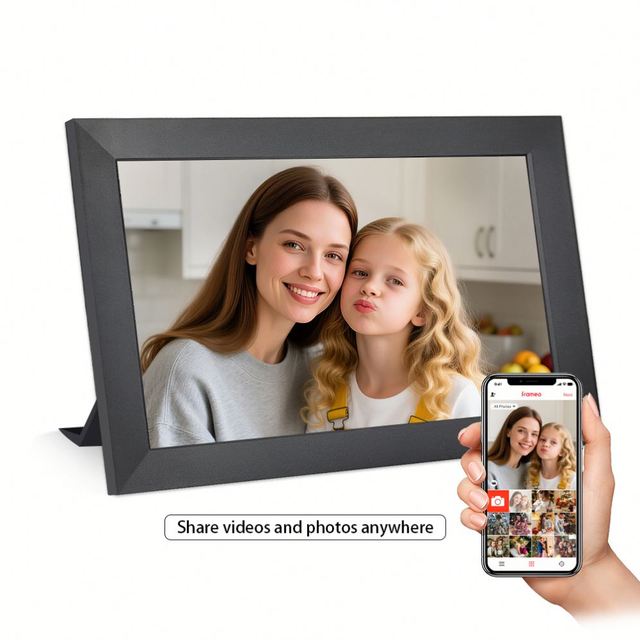 10.1" Touch Screen Digital Picture Frame 32GB Share Photo Video and Best Wishes Via Frameo App Smart WIFI Digital Photo Frame