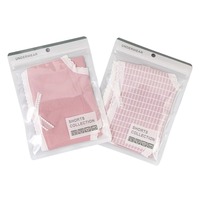 Sacs d'emballage scellés sur trois côtés, fond transparent blanc, refermables, pour l'emballage de sous-vêtements pour hommes et femmes.