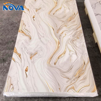 Panel de Pared de PVC con Efecto Mármol UV de 2440x1220 mm y 3 mm de Grosor, Lámina de PVC Impermeable y Resistente a los Arañazos para Paredes Interiores Residenciales y Comerciales