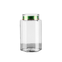 Bocaux en plastique PET de qualité alimentaire de 600 ml (20 oz) avec couvercles à double couronne, bocaux scellés pour miel et confiture, flacon en plastique pour safran - Vente en gros