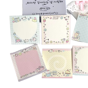 MINKYS 50 feuilles de blocs-notes autocollants Kawaii en forme de chiot, papier pour liste de choses à faire, journal, papier à lettres, matériel de bricolage, papeterie - Product Image 1