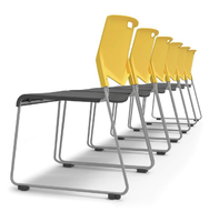 Chaises de conférence GAOSHENG super empilables et connectables, base en plastique, design moderne, norme BIFMA, usage polyvalent