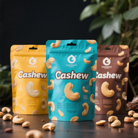 Pochette d'emballage alimentaire de fruits secs à fermeture éclair personnalisée en usine sac en arachide et noix de pin cacahuètes mélangées noix de cajou sac d'emballage debout