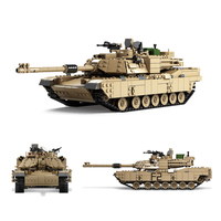 AJB - Juego de Bloques de Construcción M1A2 Abrams Mbt, Camión 2 en 1, 1463 Piezas, Regalo