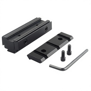 Adaptateur à rainures multiples G0011-2B 11-20mm usiné CNC, ultra-léger, noir mat, base longue fixe pour observation extérieure - Product Image 5