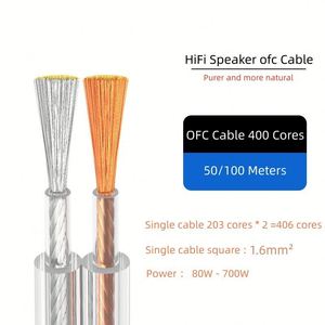 <span class=keywords><strong>Hiend</strong></span> 1.6mm2 Cable de altavoz paralelo 15awg Cable aislado transparente Flexible para reproductor de música DJ para sonido de Audio en el hogar - Product Image 1