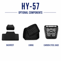 Boîte à bagages arrière pour moto HY-57 ABS noire 57L pour scooter ADV Touring