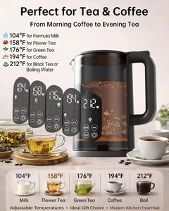 1.7L Portable Double Wall Automatic Electric <b>Kettle</b> 1500W Household Cordless New Design Popular for Home Use - Product Image 3