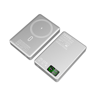 Batterie externe magnétique sans fil 10000 mAh personnalisable avec logo, affichage TFT Qi2, mince et portable