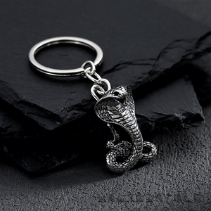 Porte-clés Cobra Solaire Style Vintage 2026 pour Hommes, Pendentif Serpent en Alliage de Zinc, Design Rond Étanche, Tendance Urbaine - Product Image 4