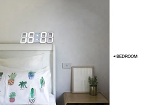 Horloge numérique 3D LED avec alarme, luminosité réglable, pour table, mur, entrepôt, bureau, salon, veilleuse - Product Image 4