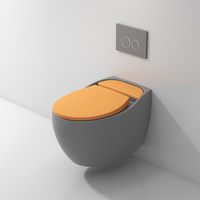 Articles sanitaires en céramique gris mat Piège en P européen suspendu cuvette de toilette monobloc murale pour salle de bain ou maison