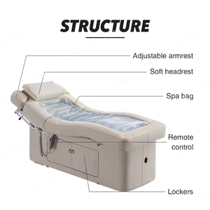 Venta caliente gran gris ajustable manualmente moxibustión cama de masaje fija cuidado facial salón de belleza cama de belleza - Product Image 2