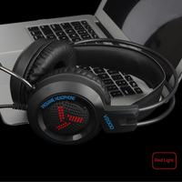 Casque de jeu filaire circum-auriculaire avec haut-parleur dynamique, réduction active du bruit, design exclusif, amplification des basses, contrôle tactile, lumineux, AAC
