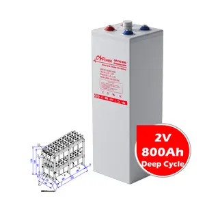 CSPower 2V 800Ah derin döngüsü tübüler jel opzV pil güç araçları için çin dayanıklı akümülatör OPzV2-800 8OPzV800 ZYL