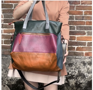 Bolso Tote de Cuero Vacuno Genuino para Mujer, Bolso de Hombro Casual con Asa Superior, de Gran Capacidad, Multifuncional para Oficina - Product Image 3