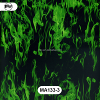 Film hydrographique à motif de flamme réaliste, film d'impression par transfert d'eau PVA pour jantes de voiture et immersion de motos, largeur 50cm 100cm