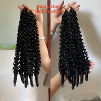 Extensions de cheveux synthétiques en fibre protéinée bouclée style bohème pour tresses, paquets de mèches sans nœuds Miracle Knots, aspect naturel cheveux birmans