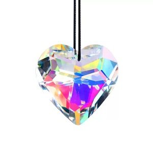 Prisma a forma di cuore in cristallo AB acchiappasole per finestre acchiappasogni cristalli decorazioni pendenti arcobaleno creatore di ornamenti natalizi - Product Image 3