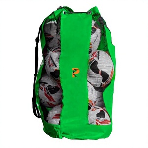 Prime Bags Large Capacity Mesh Sports Ball Bag Drawstring Black Red Travel <b>Backpack</b> Basketball Football Volleyball Soccer - Product Image 1
