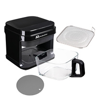 Friteuse à air Anbolife en verre, panier en verre borosilicate non toxique avec fonction 360° °   Appareil 8-en-1 avec préréglages à une touche, sans Téflon et compatible lave-vaisselle