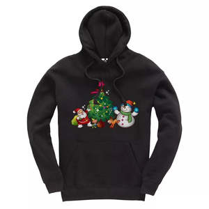 Sweat à capuche imprimé de Noël pour hommes et femmes, pull en polaire chaud d'hiver, sweat à capuche festif unisexe, vente en gros - Product Image 1