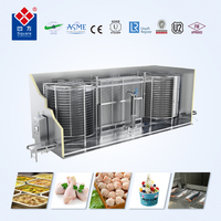 SQUARE nantong machine de congélation rapide azote liquide double tambours iqf congélateur en spirale à vendre