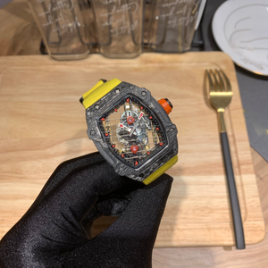 Ultra-light Hollow Floating Sports <b>Watch</b> 27-04 Mesh Mechanical Sapphire Crystal 40mm Rubber Band Tonneau <b>case</b> Carbon Fiber 3BAR - Product Image 2