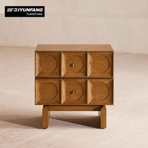 خزانة جانبية من الخشب الصلب الفرنسي الكلاسيكي على الطراز الاسكندنافي خزانة تخزين لغرفة المعيشة مع 4 أدراج صديقة للشقق - Product Image 3