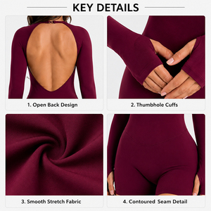 Mono Deportivo Personalizado para Mujer, para Yoga y Pilates, de Una Pieza, Premium, de Secado Rápido, Transpirable y sin Costuras - Product Image 4