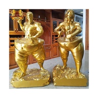 Décoration de jardin grande taille en Bronze Antique, Statue de musculation, Statues en Bronze chair, Sculpture d'homme de Fitness à vendre
