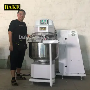 Spiral 100KG Food Factory Bakery Auto Tipping Spiral Dough Mixer With Lifter