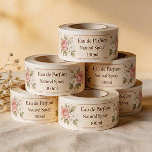 Étiquettes autocollantes personnalisées de luxe pour parfums, impression à chaud, logo imprimé, vinyle imperméable, adhésif, pour emballages de flacons cosmétiques - Product Image 2