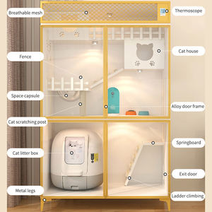 الأكثر مبيعاً سرير خشبي فاخر لفيلا القط الصلبة بتصميم عش القط - Product Image 3