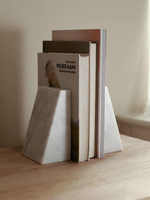 Stonekocc piedra de mármol Natural verde blanco ónix Jade sujetalibros libro confianza para la decoración del hogar del Hotel