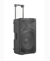 Enceinte portable amplifiée DJ PA 80W RMS avec woofer ferrite 15 pouces, batterie rechargeable et 2 microphones UHF pour l'approvisionnement en gros