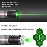 Lampe de poche de camping 3-en-1 avec stylo pointeur laser vert et rouge et lumière RGB, indicateur lumineux pour réunions, salles de classe, enseignement, extérieur