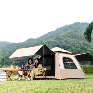 5-8 người gia đình lớn đi du lịch chống nắng Vinyl di động có thể gập lại tán tán + Lều tự động - Product Image 6