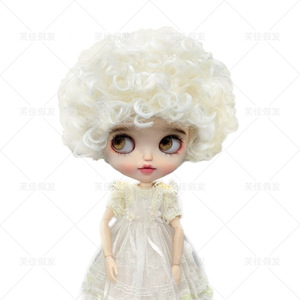 Fujia Nueva Peluca de Lana Rizada Resistente al Calor con Cara de Burbuja, Gorra Mediana, Fibra de Alta Temperatura, Estilo Dibujos Animados - Product Image 6